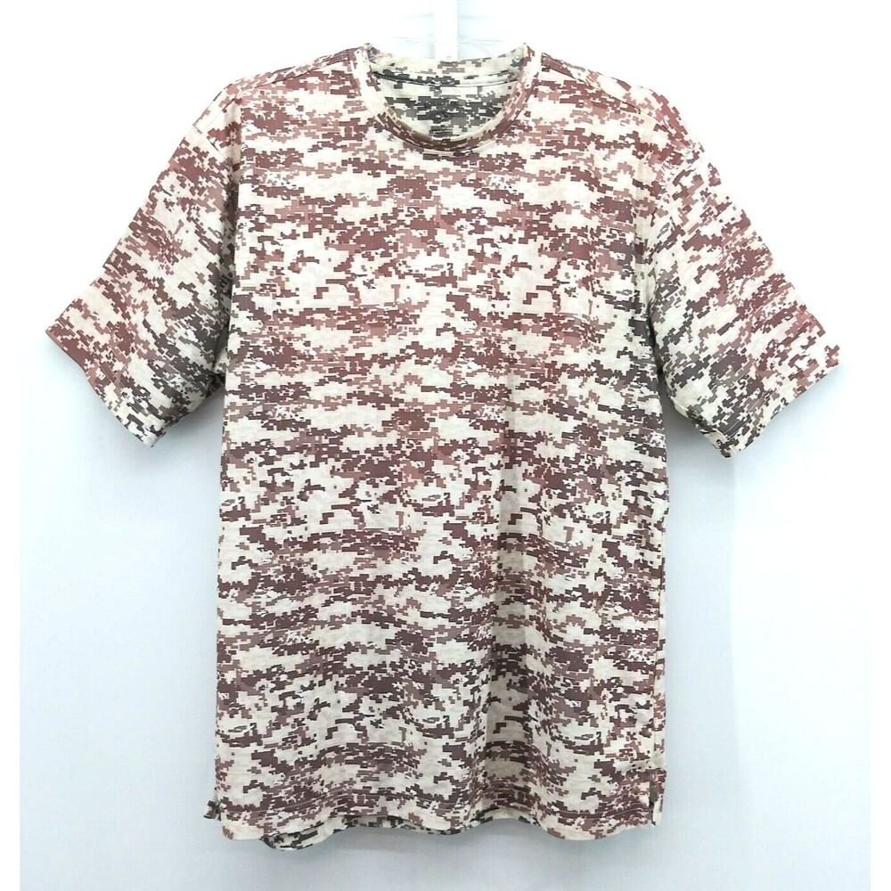 Reel Legends Shirt Men's Size M Brown Short Sleeve Camouflage Fishing